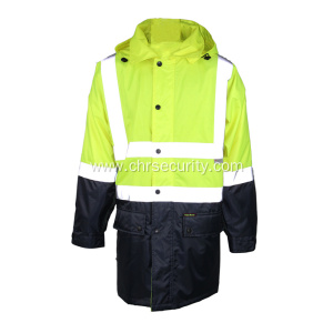 Fashionable reflective raincoats